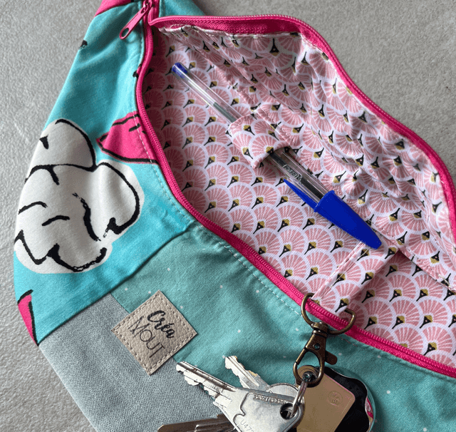 Sac Banane turquoise rose